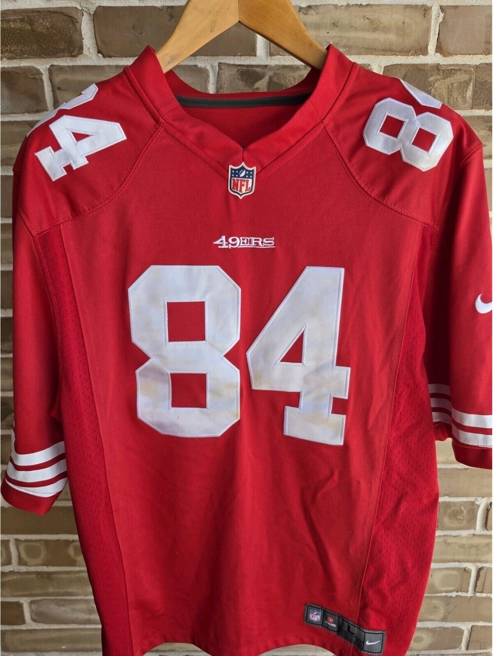Randy Moss San Francisco 49ers Nike On Field Jersey #84 Red Men's Large NFL
